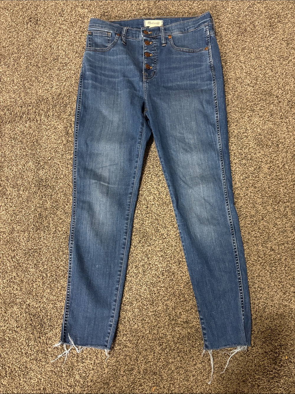 Madewell 10" High-Rise Skinny Jeans in Brinville Wash: Button-Front TENCEL
